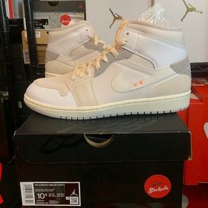 Nike Air Jordan 1 Mid SE Craft Inside Out White Shoes DM9652-100 DQ3726-100